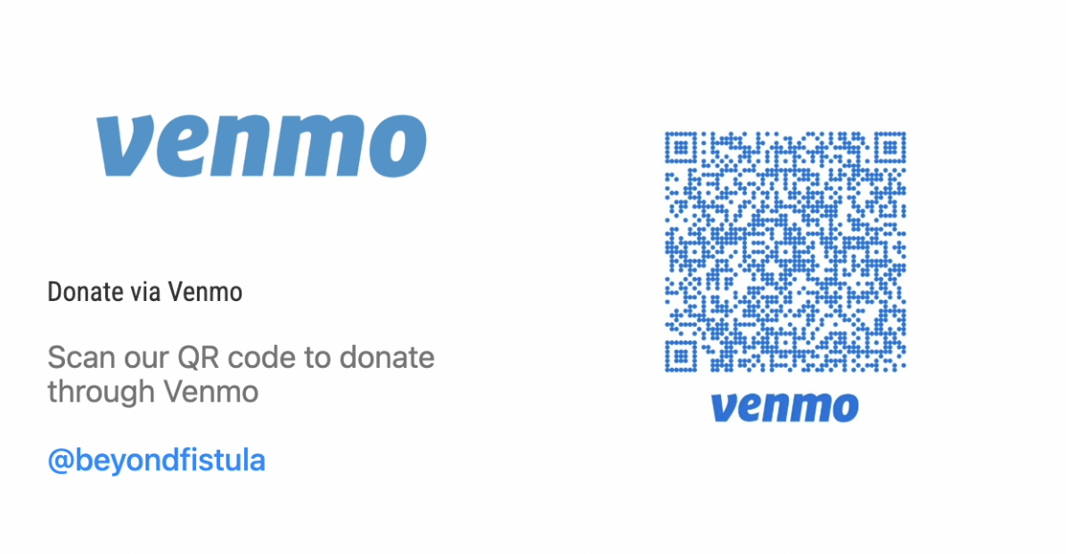 Donate to Beyond Fistula via Venmo at @beyondfistula