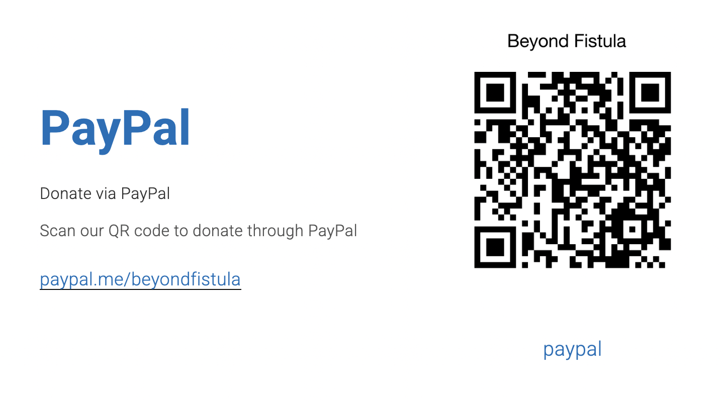 Donate to Beyond Fistula via PayPal